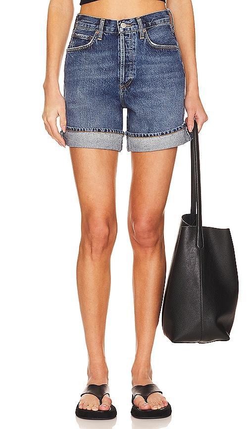 Womens Dame High-Rise Cuffed Denim Shorts Product Image