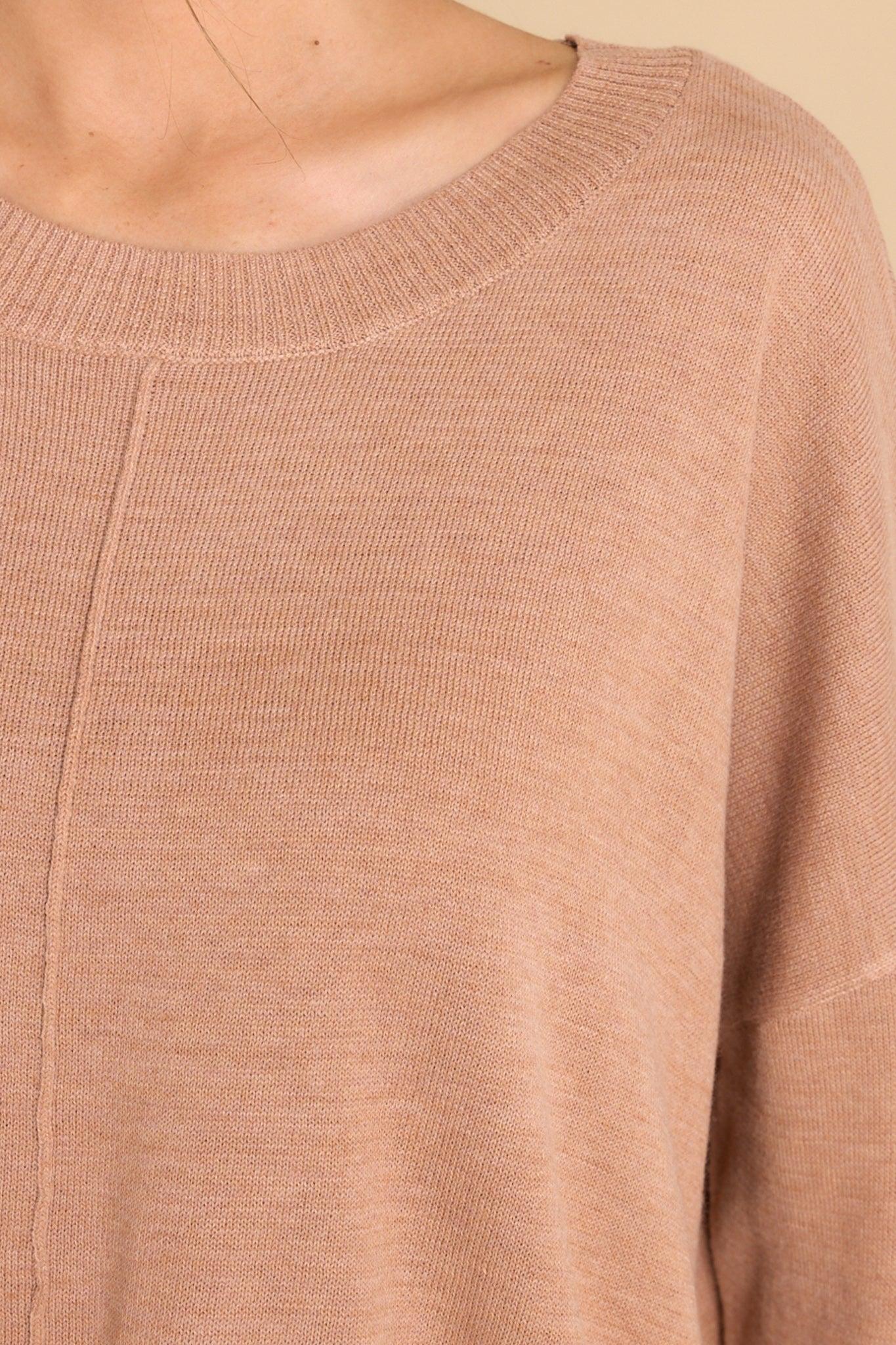 Staying Optimistic Light Mocha Sweater Sienna Product Image