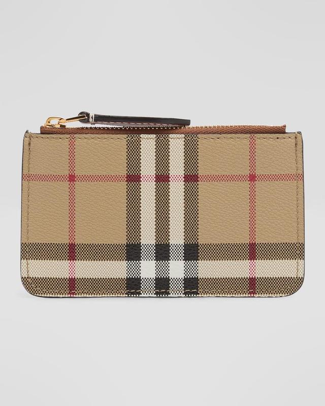 Womens Kelbrook Check Leather Coin Purse Product Image