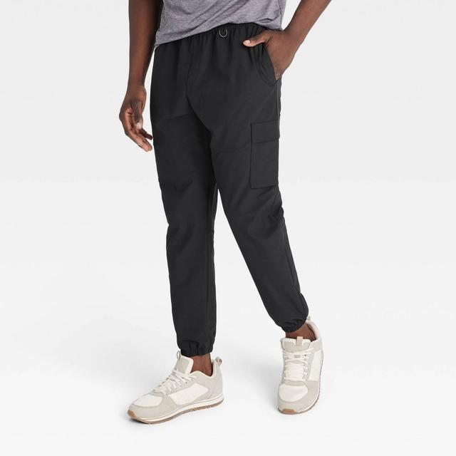 Mens Utility Cargo Joggers - All In Motion Black L Product Image