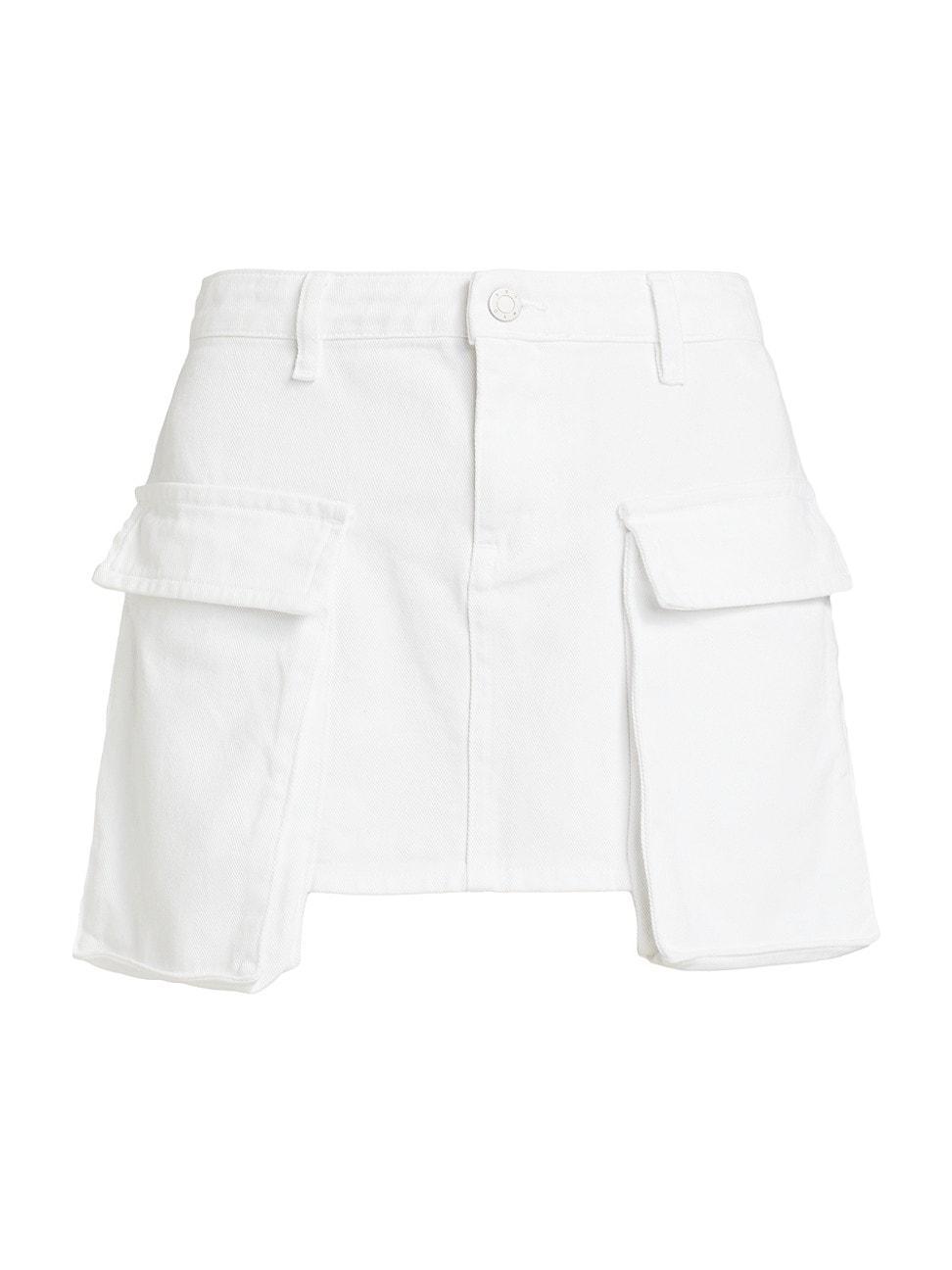 Womens Celine Cotton-Blend Cargo Miniskirt Product Image