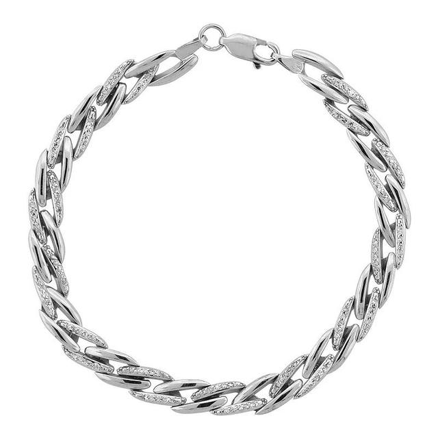 10k White Gold Diamond Bracelet, Womens 10k Gold Product Image