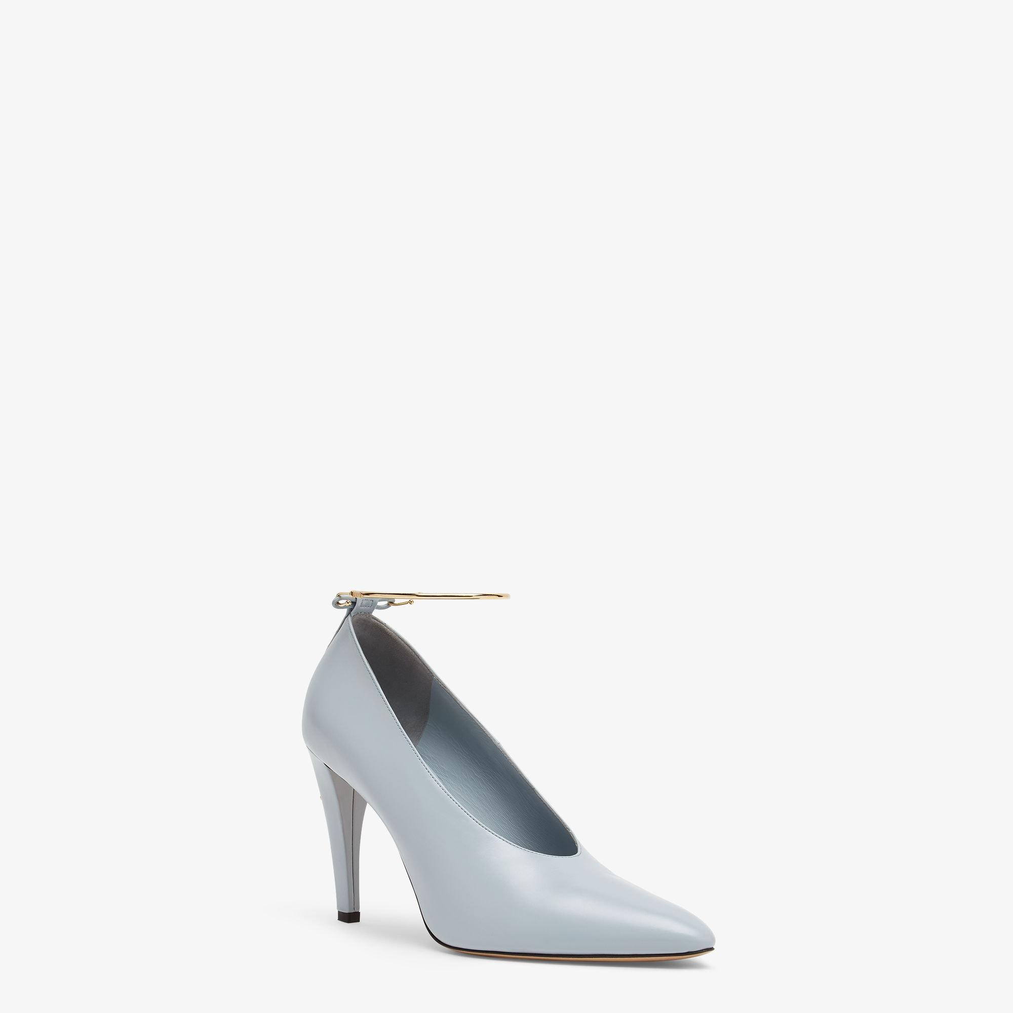 Fendi FiloLight blue leather pumps Product Image