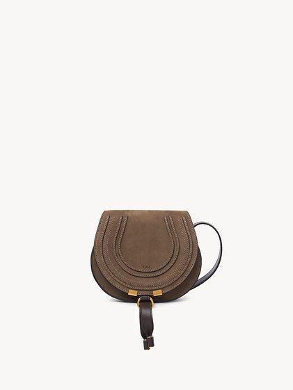 Small Marcie saddle bag in nubuck leather Product Image