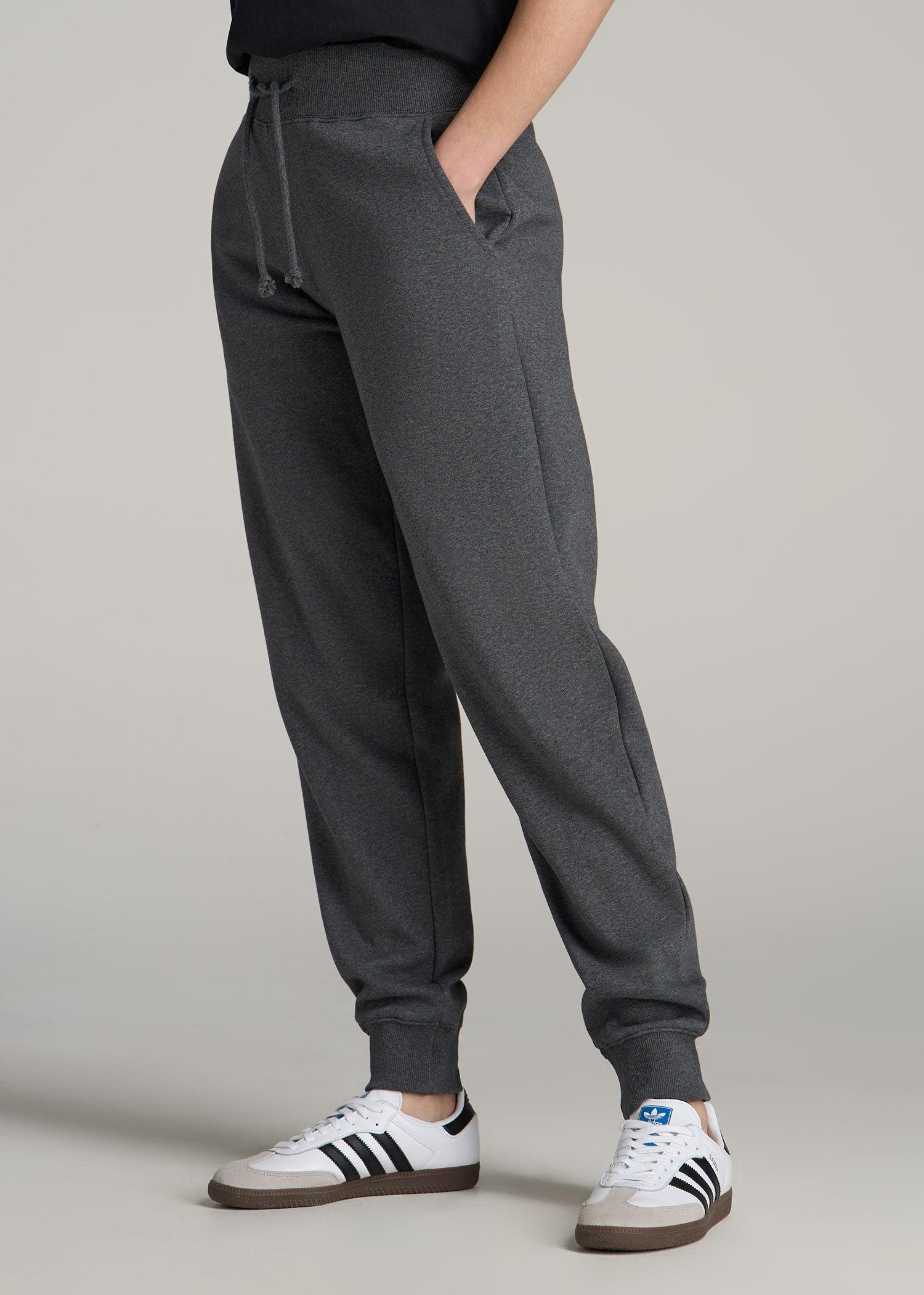 A.T. Basics Athletic Joggers for Tall Women in Charcoal Mix Product Image