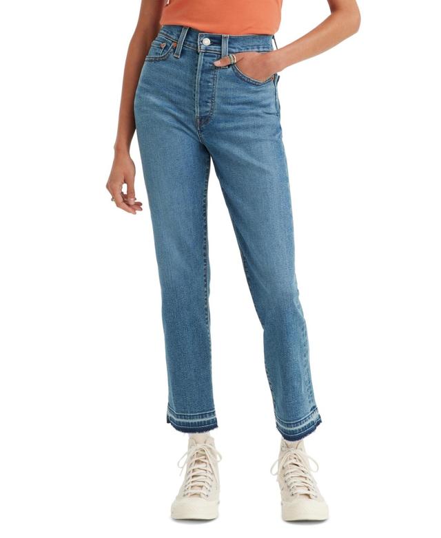 Levis Womens High-Rise Wedgie Straight Cropped Jeans - Turned On Me 24 Product Image