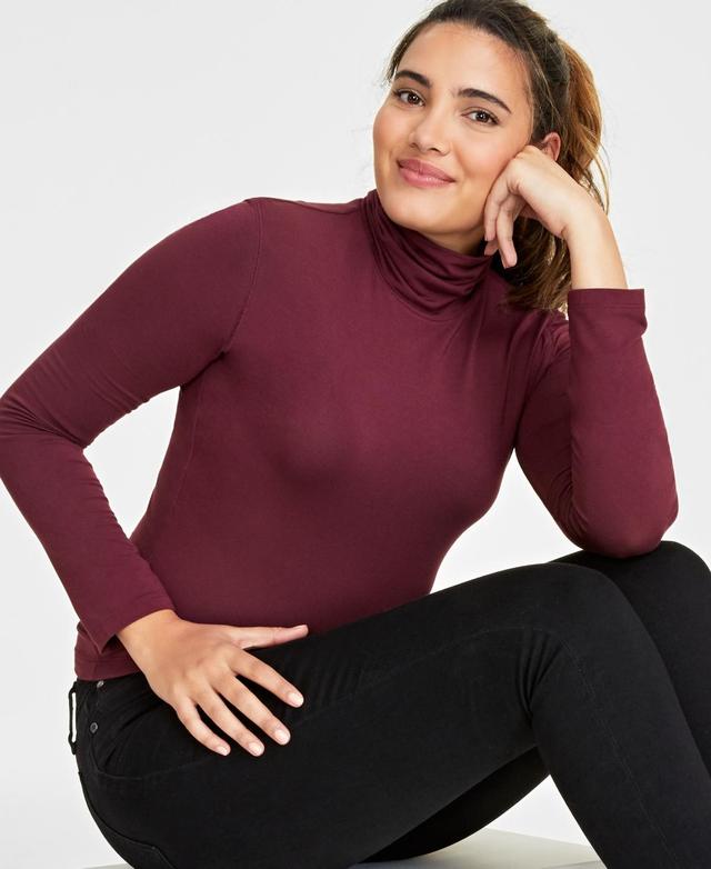 On 34th Womens Modal Long Sleeve Turtleneck, Created for Macys Product Image