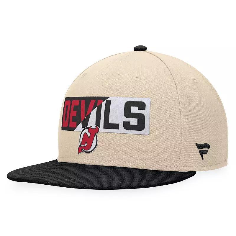 Mens Fanatics Branded Cream/Navy St. Louis Blues Goalaso Snapback Hat Product Image