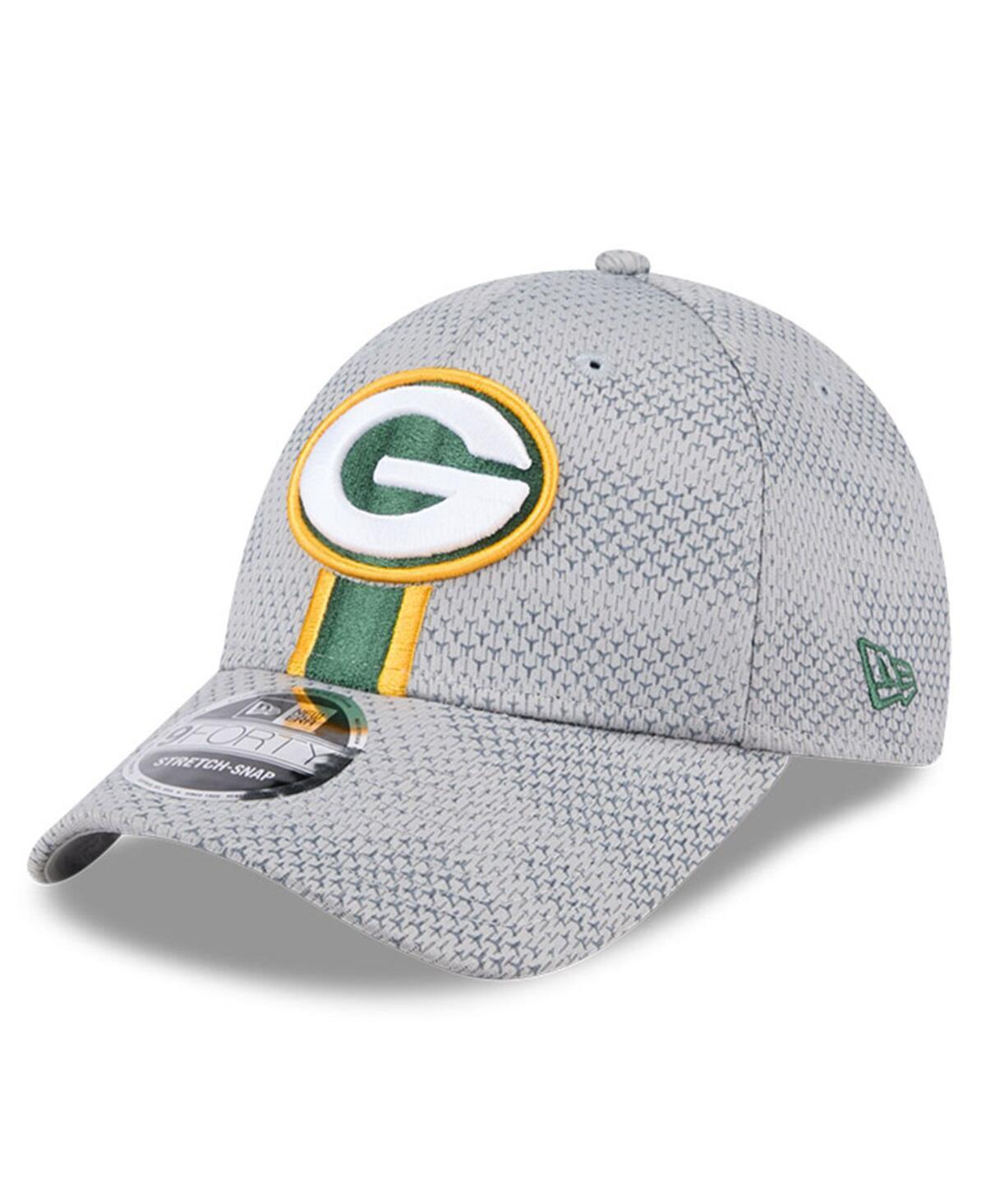 New Era Mens Gray Green Bay Packers 2024 Sideline 9FORTY Stretch-Snap Hat Product Image