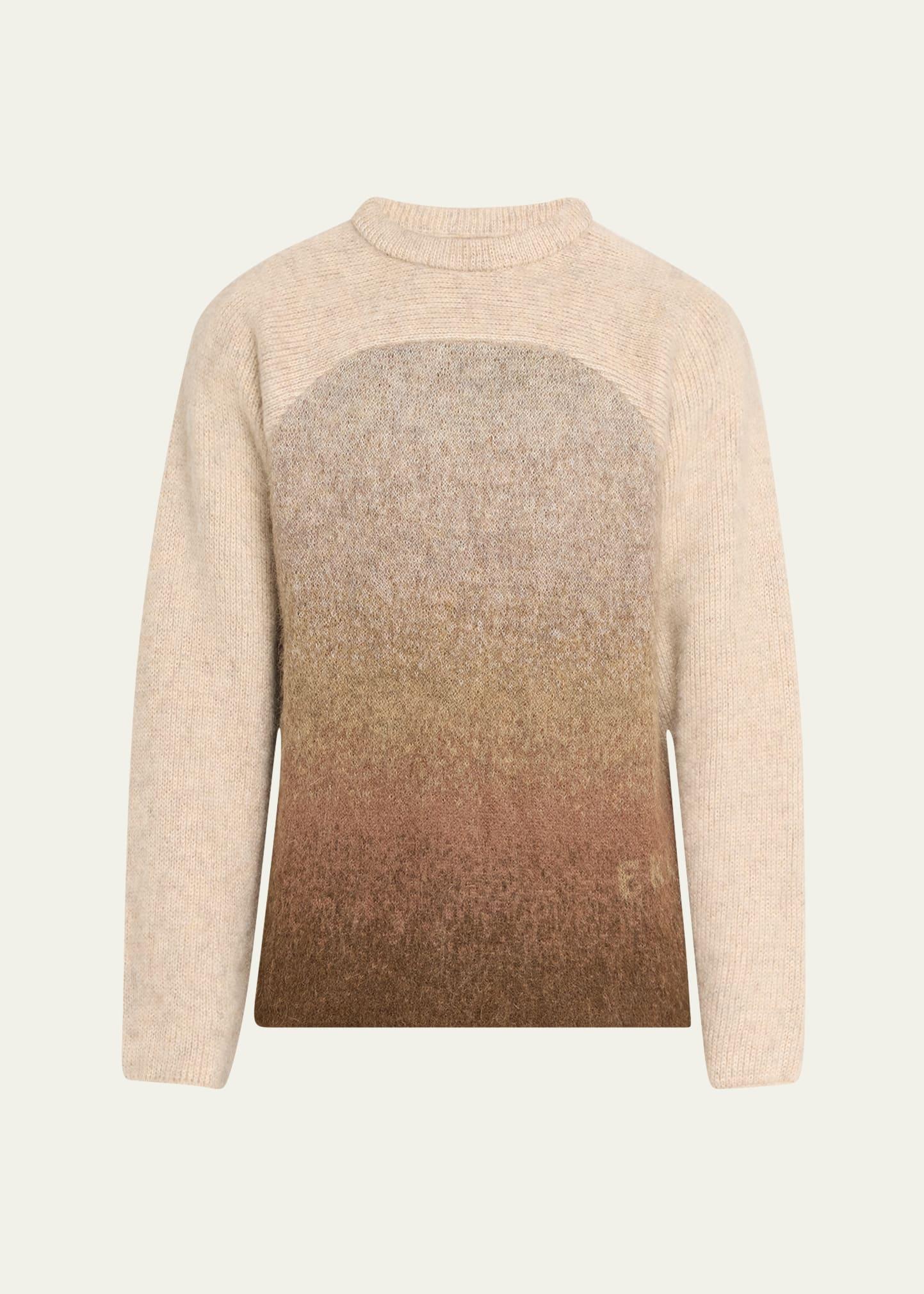 Mens Gradient Rainbow Mohair-Blend Sweater product image