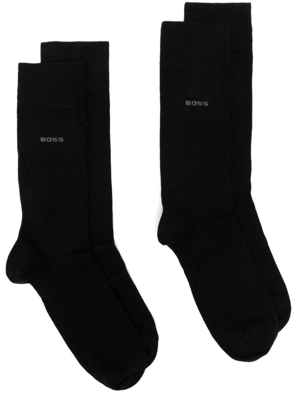 Crew Socks (pack Of Two) In Black Product Image