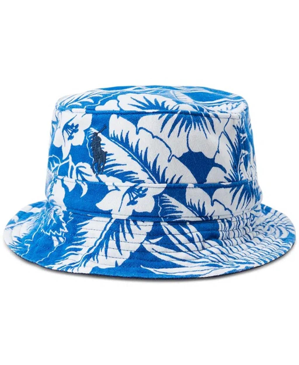 Men's Cotton-blend Terry Bucket Hat In Monotone Tropical Product Image