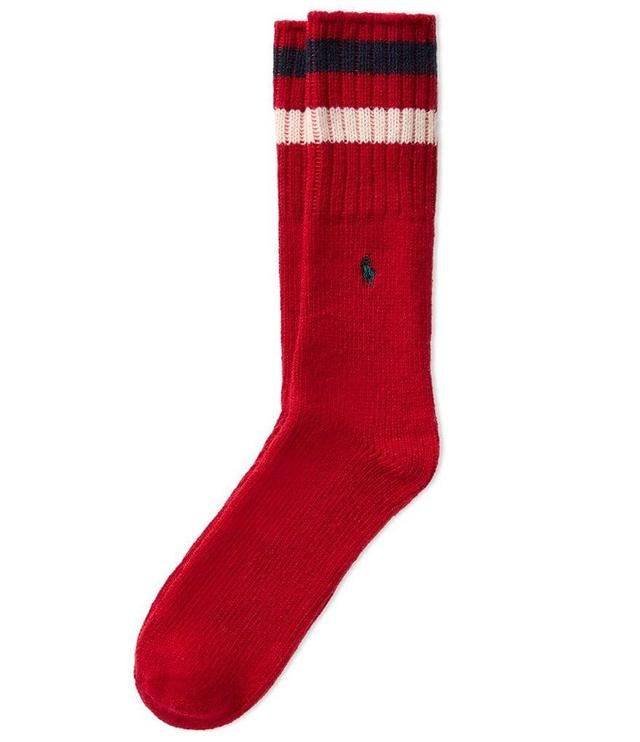 Polo Ralph Lauren Holiday Striped Wool-Bend Boot Socks Product Image