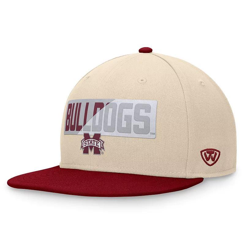 Mens Top of the World Khaki Mississippi State Bulldogs Goalaso Snapback Hat Product Image