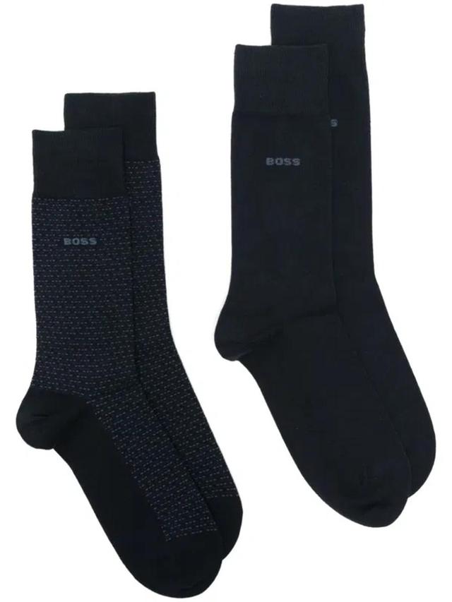 Crew Socks (pack Of Two) In Black Product Image