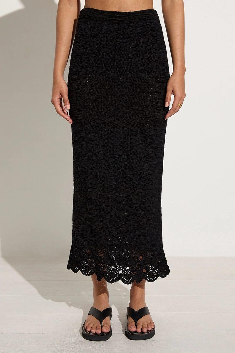 Lula Handmade Crochet Skirt Black - Final Sale Product Image