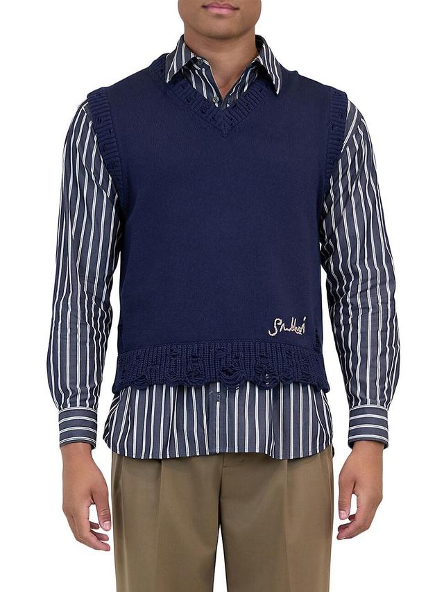 Mens Zayn Cotton-Blend Sweater Vest Product Image