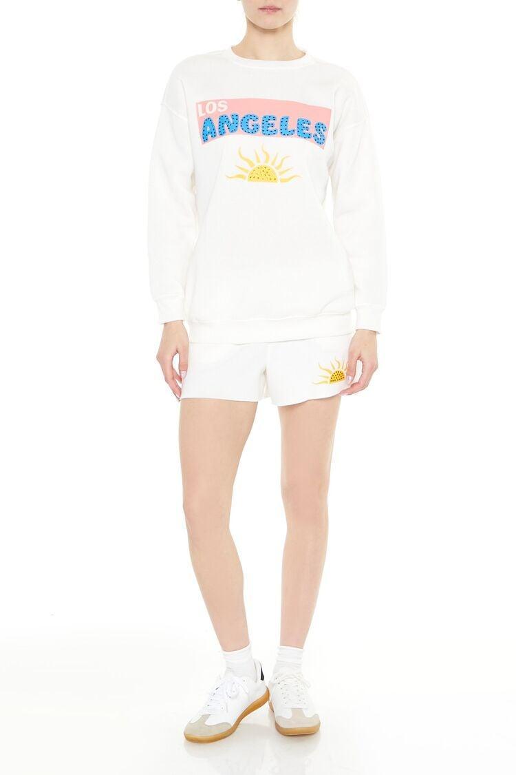 Fleece Rhinestone Sun Shorts | Forever 21 Product Image