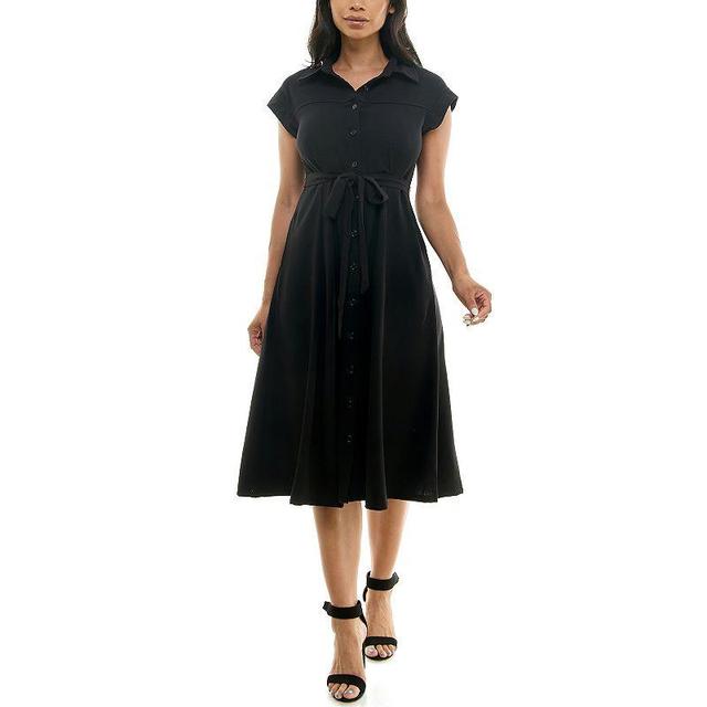 Womens Nina Leonard Collared Shirt Dress Product Image