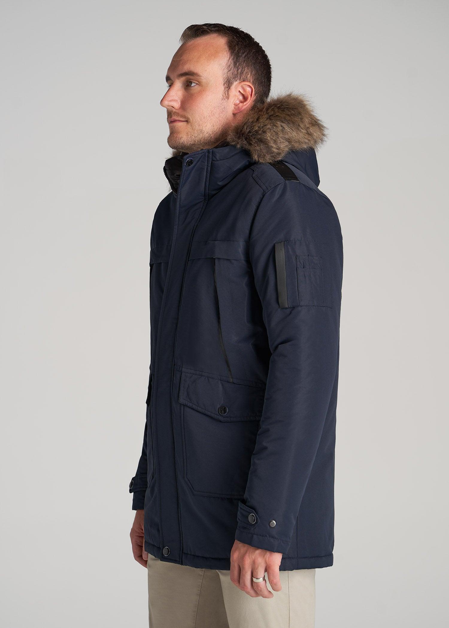 American Tall X Point Zero Tall Men's Parka in Navy Male Product Image