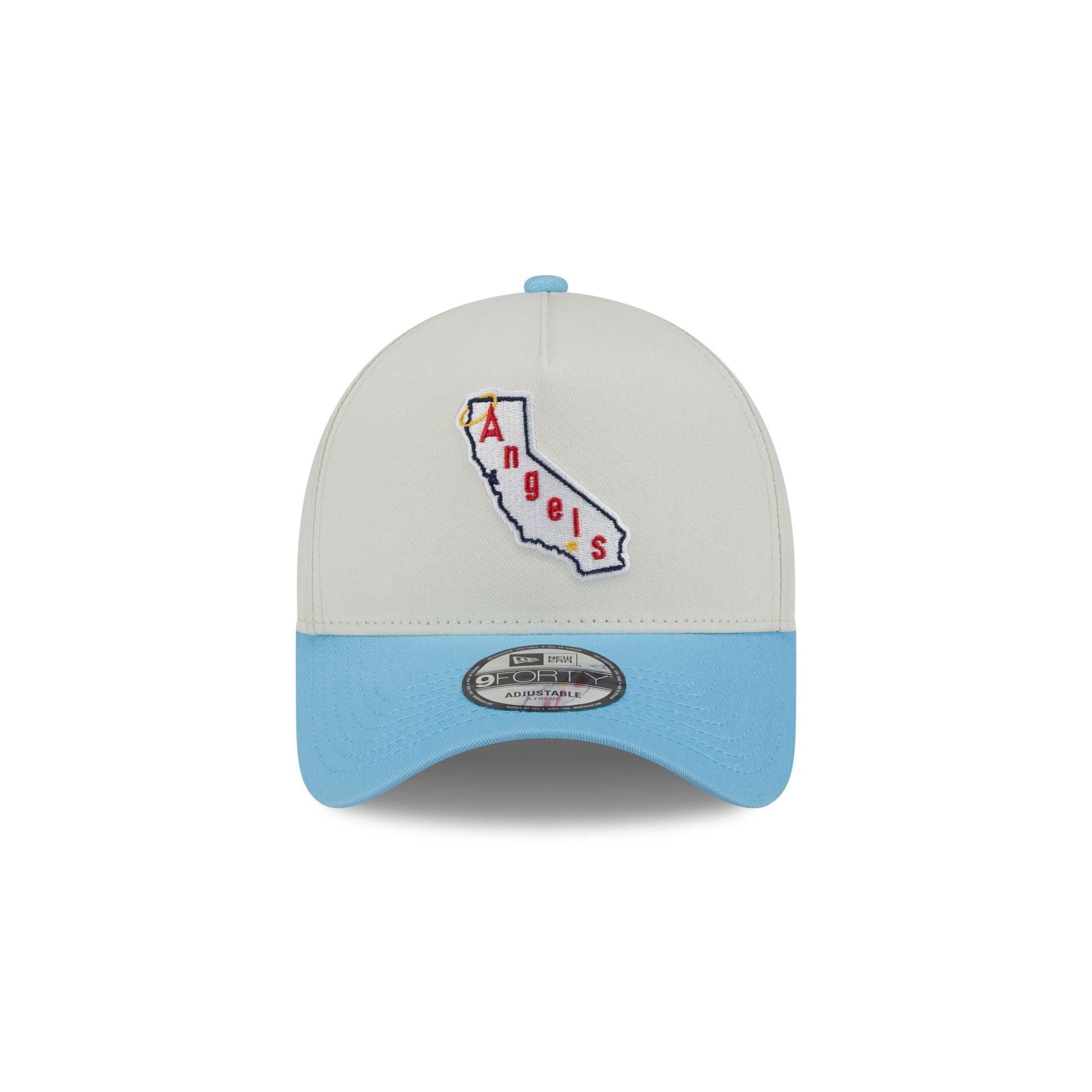 Los Angeles Angels Chrome White 9FORTY A-Frame Snapback Hat Male Product Image