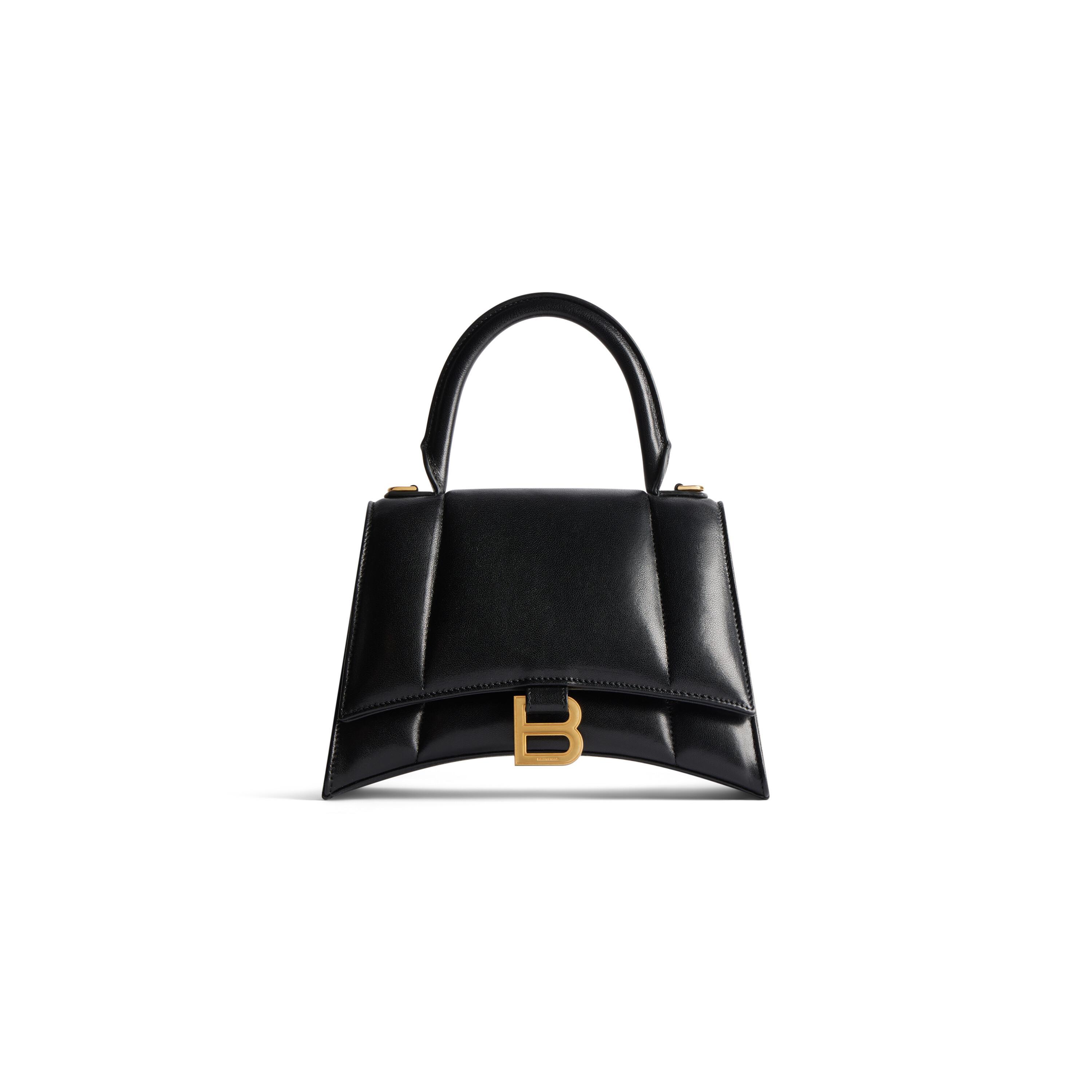 Women's Hourglass Small Handbag in Black Product Image