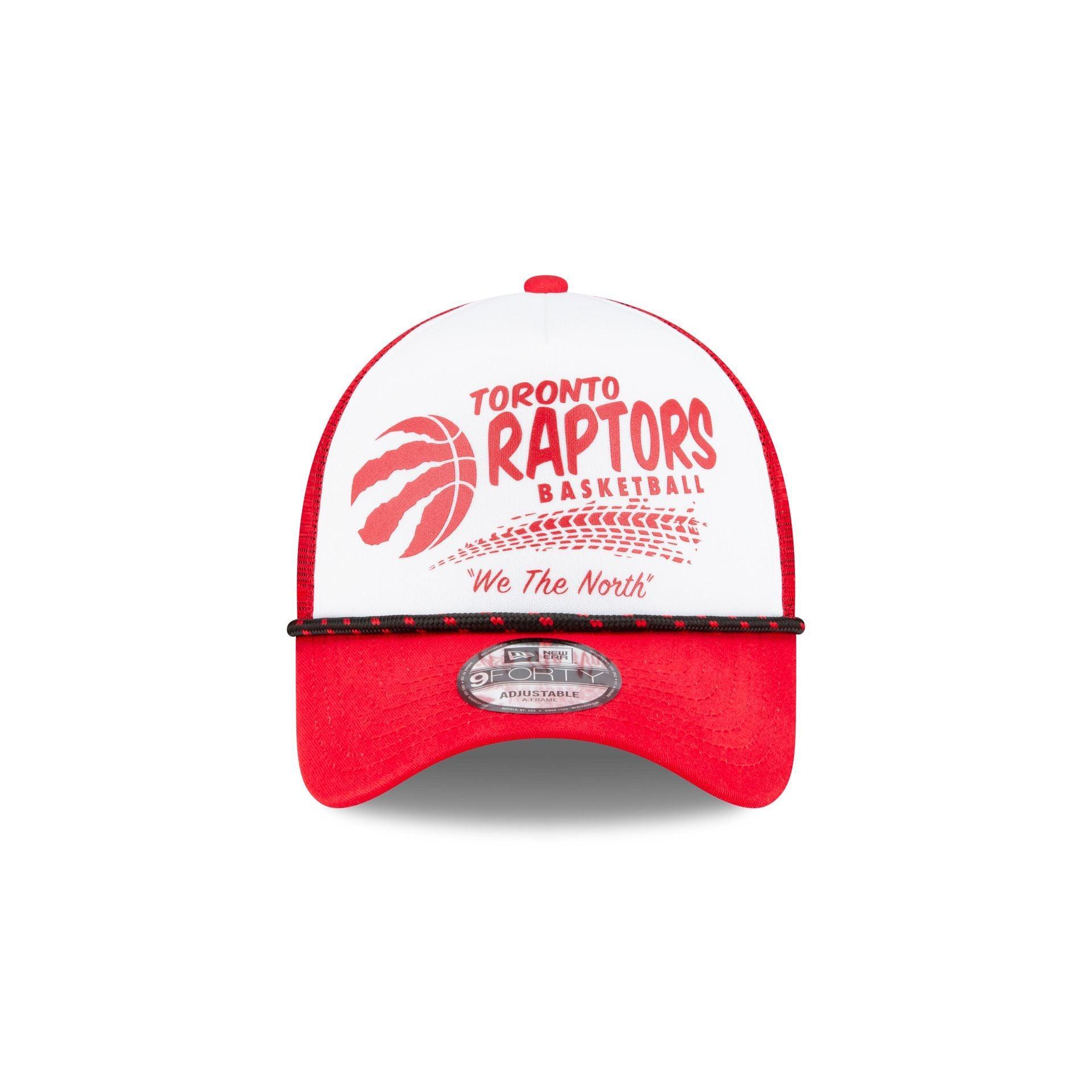 Toronto Raptors 2024 Rally Drive White 9FORTY A-Frame Trucker Hat Male Product Image