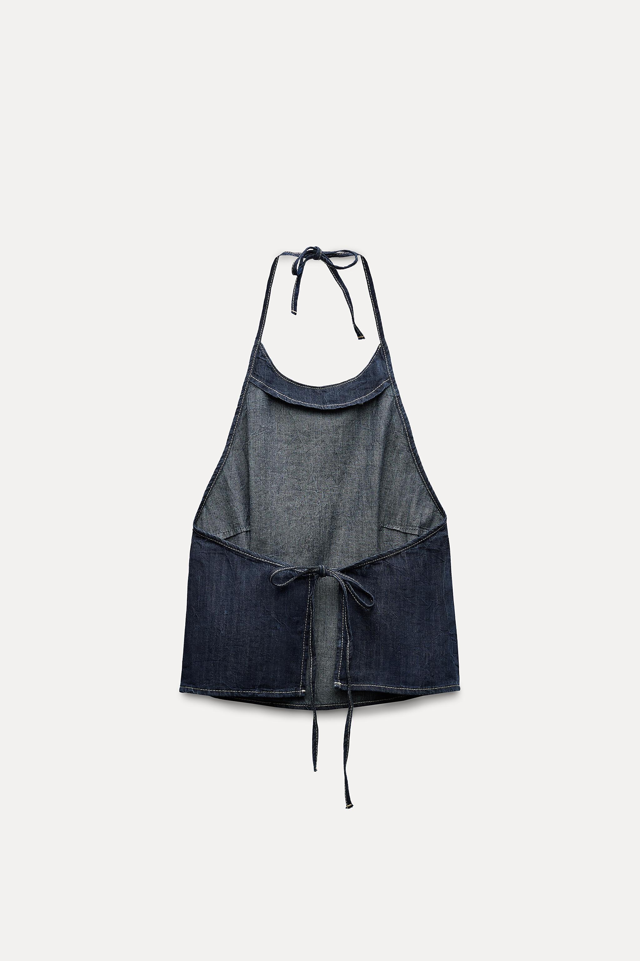 TRF DENIM HALTER TOP Product Image