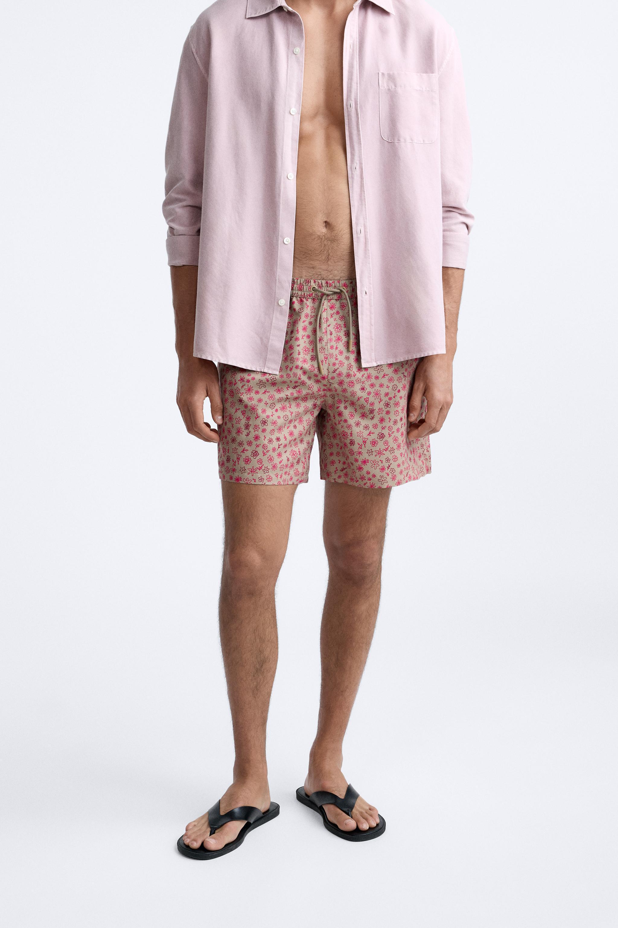 FLORAL PRINT SWIMMING TRUNKS Product Image