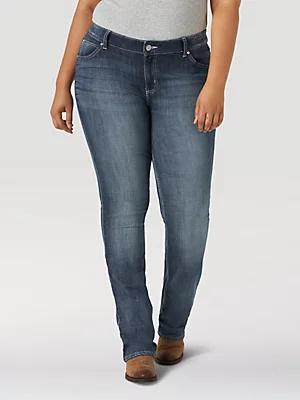 Women's Straight Leg Jean (Plus) | Women's JEANS | Wrangler® product image