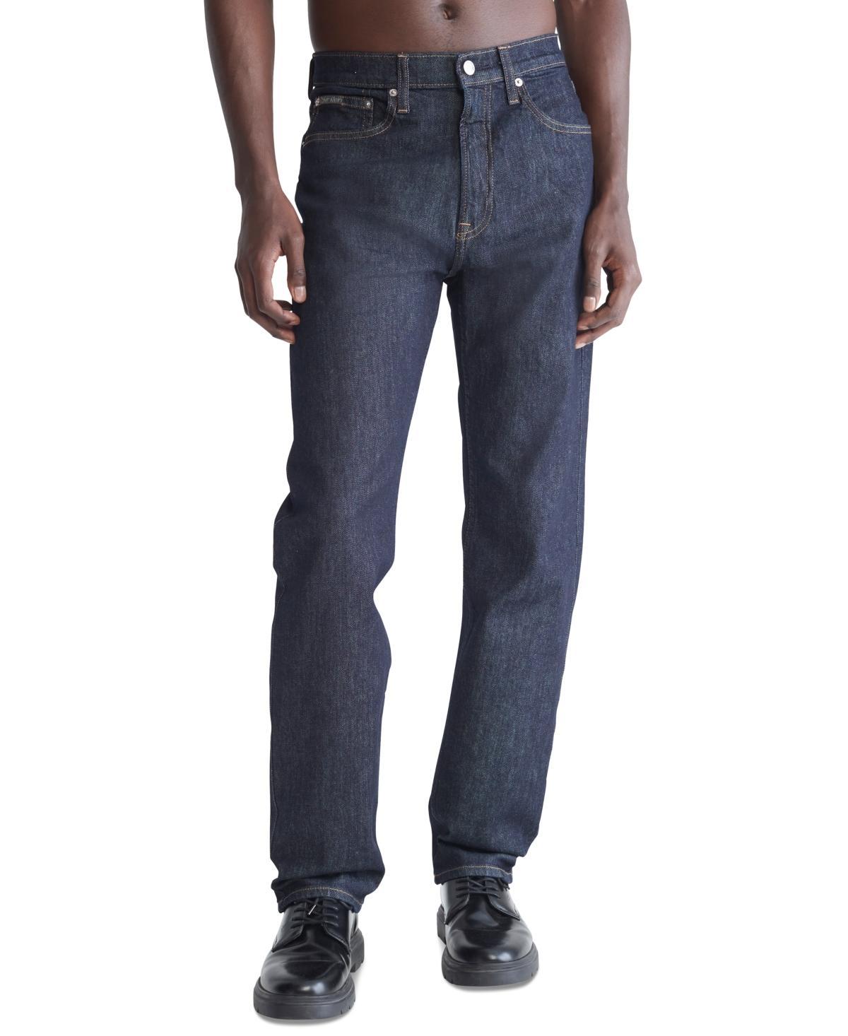 Calvin Klein Mens Standard Straight-Fit Stretch Jeans Product Image