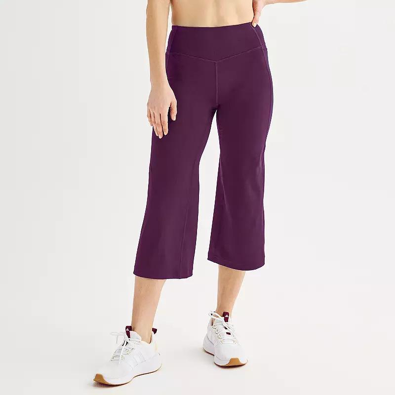 Womens Tek Gear Ultrastretch Wide Leg Crop Pants Purple Appeal Product Image