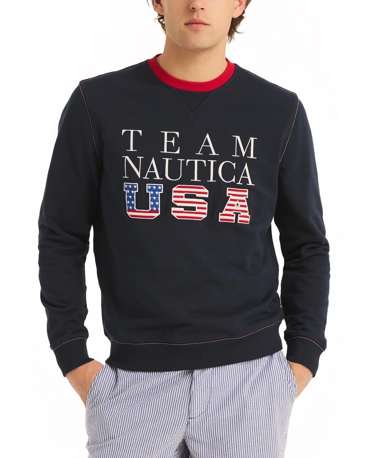 Nautica Mens Classic-Fit Crewneck Sweatshirt Product Image