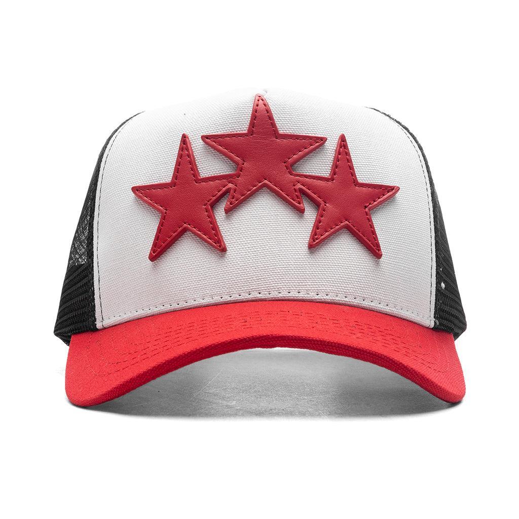 3 Star Trucker Hat - Red Male Product Image