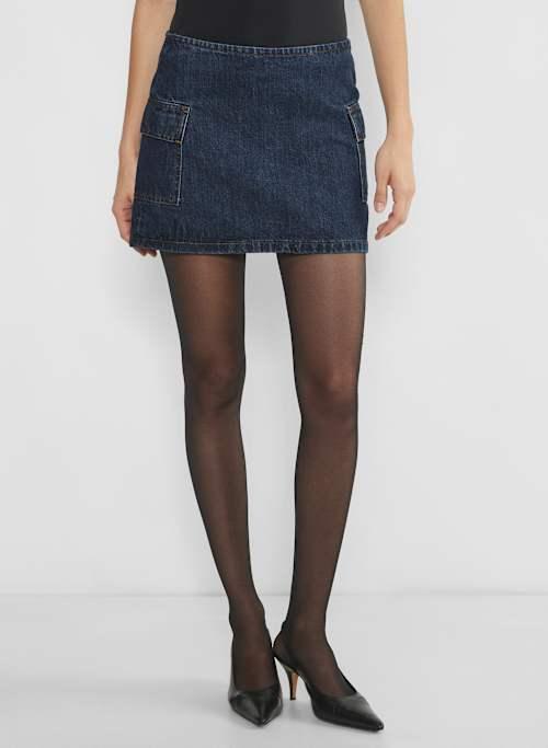 the ‘90s cargo micro denim skirt Product Image