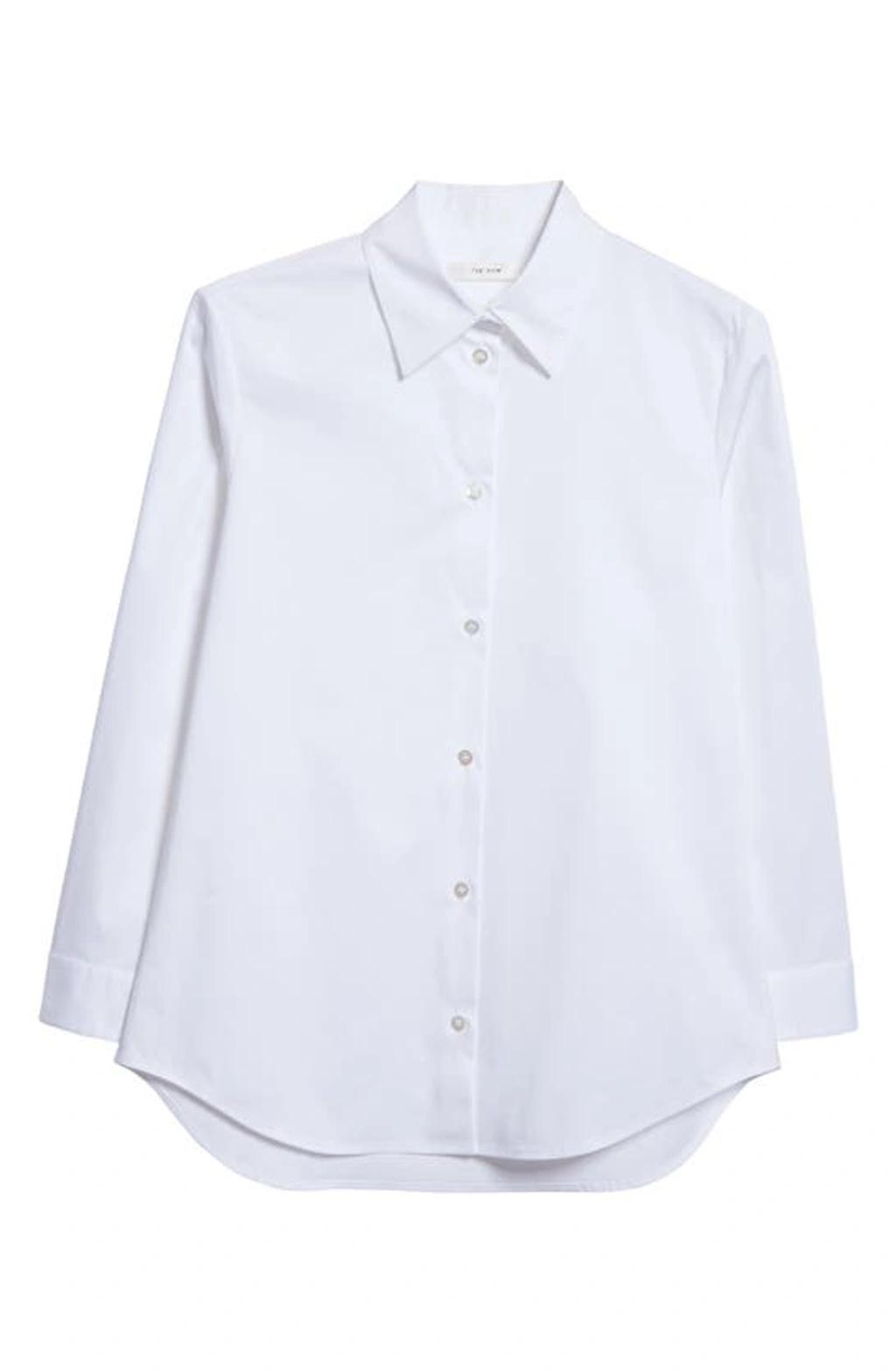 Petra Button-front Shirt In White Product Image