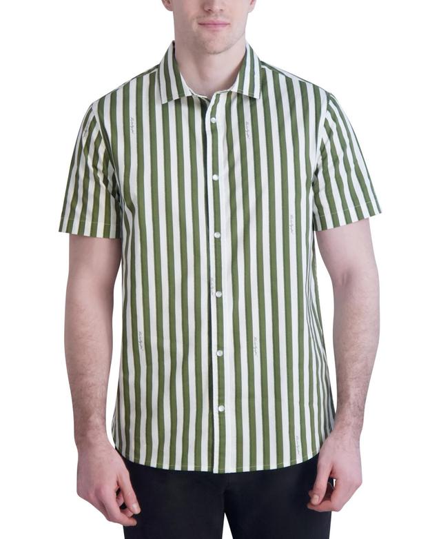 Karl Lagerfeld Paris Mens Woven Stripe Shirt Product Image