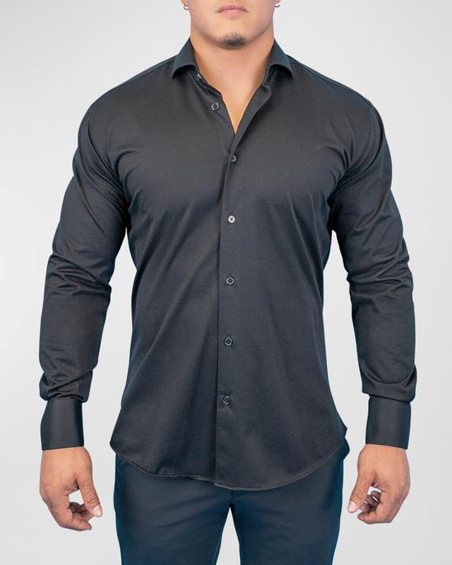 Maceoo Fibonacci True Black Button-Up Shirt Product Image