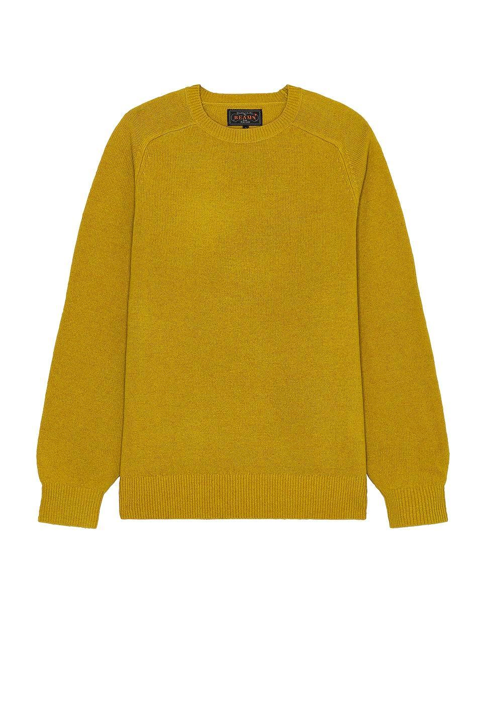 Beams Plus Sweater in Yellow Product Image