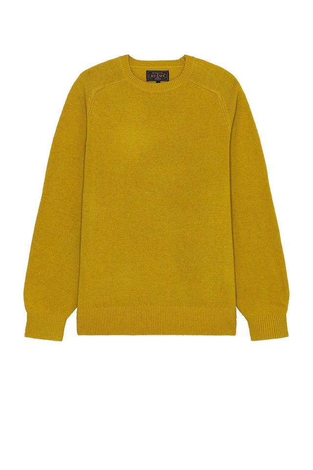 Beams Plus Sweater in Yellow Product Image