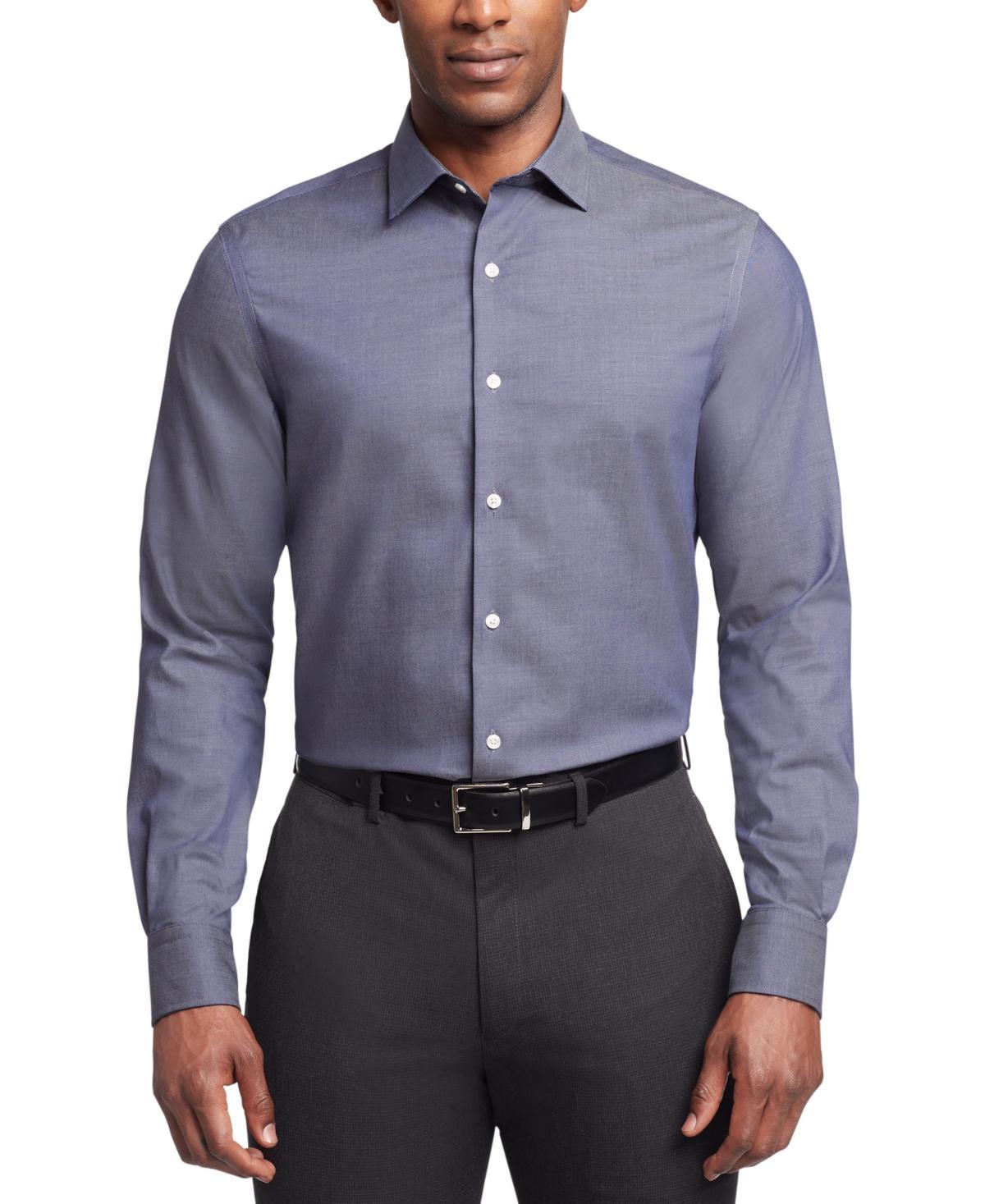 Tommy Hilfiger Mens Flex Regular Fit Wrinkle Free Stretch Twill Dress Shirt Product Image