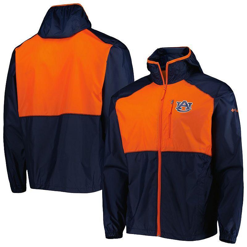 Mens Columbia Auburn Tigers Flash Forward Full-Zip Windbreaker Jacket Blue Product Image