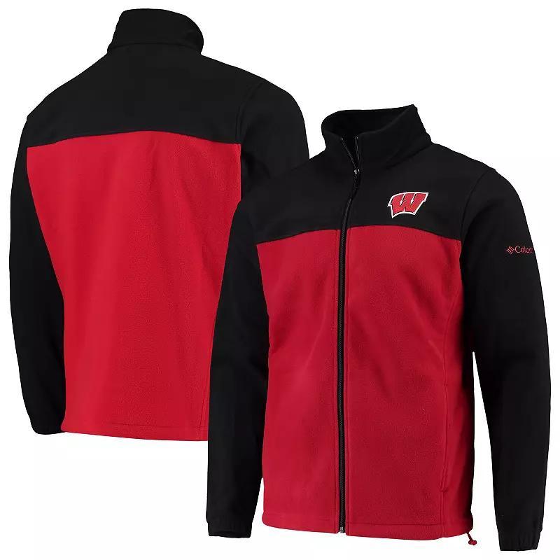 Mens Columbia Black Nebraska Huskers Flanker Iii Fleece Team Full-Zip Jacket - Black Product Image