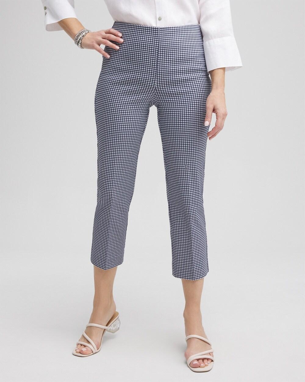 Women's Juliet Gingham Straight Cropped Pants product image