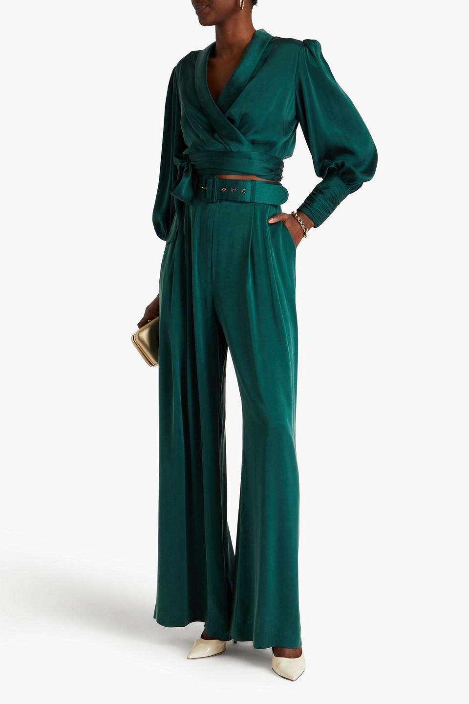 ZIMMERMANN Silk Blouse In Emerald Product Image