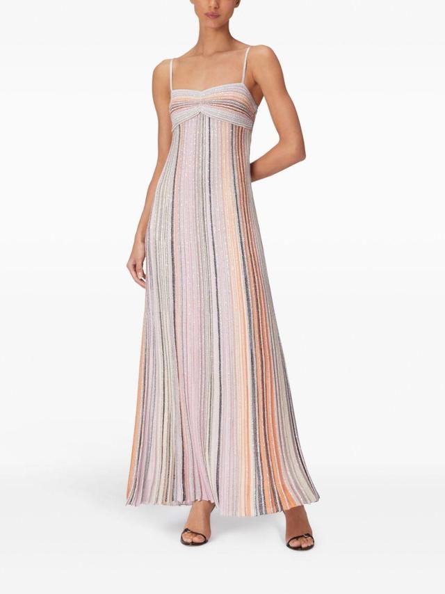 pleated lamé-effect dress  Product Image