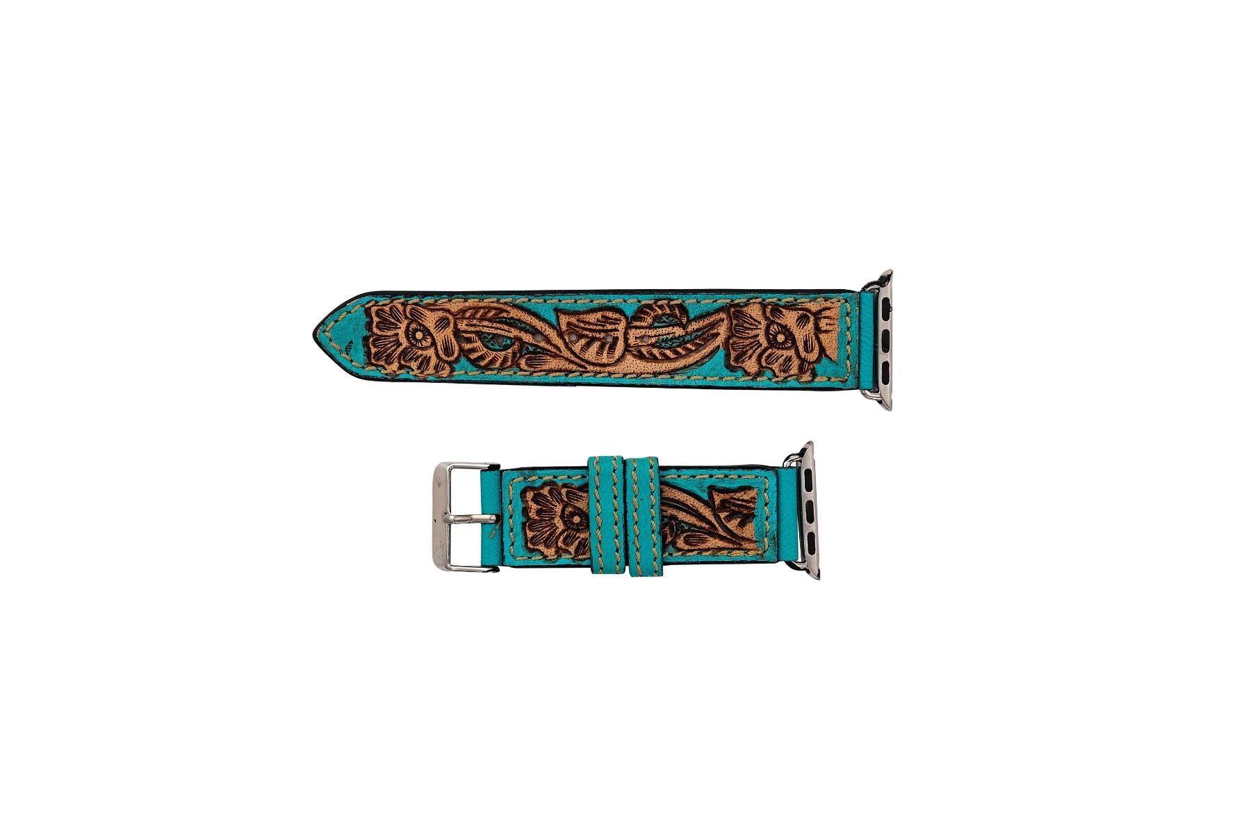 Open Sky Hand Tooled Leather Apple Watchband Product Image