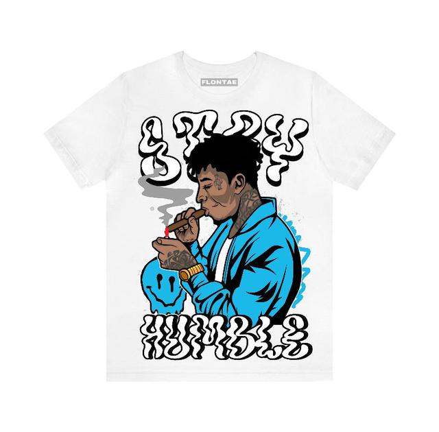 Powder Blue 9s Flontae T-Shirt Stay Humble Graphic Product Image