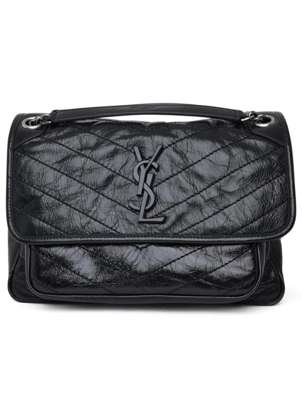 SAINT LAURENT Niki Large Leather Shoulder Bag In Black Product Image