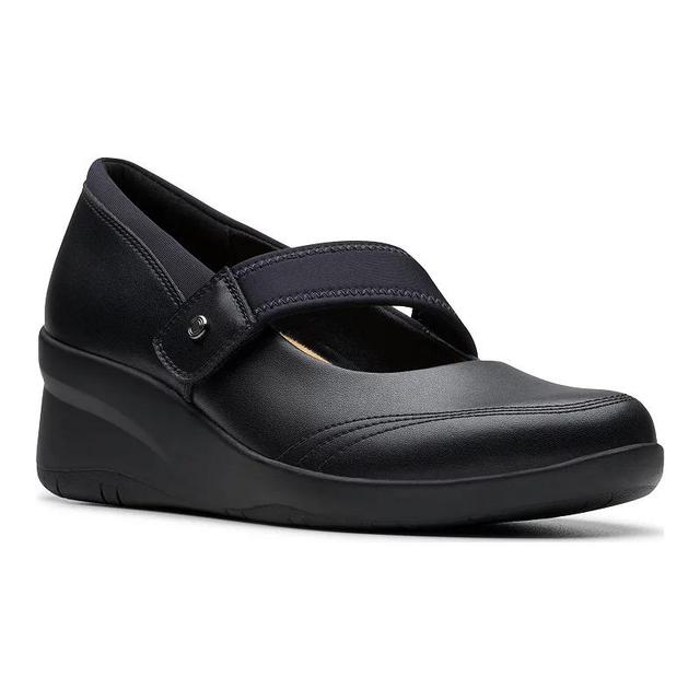 Clarks Suttyn May Womens Leather Mary Jane Wedge Shoes Product Image